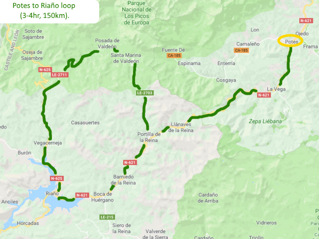 Potes To Riano Loop Picos De Europa Spain Driving Route Motorhome