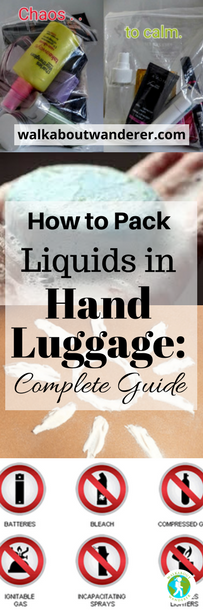 Packing liquids in hand luggage online