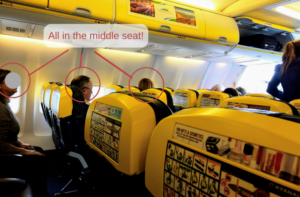 Ryanair puts people in middle seat scam