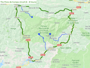 The Picos de Europa circuit Spain Driving route Motorhome Camper van