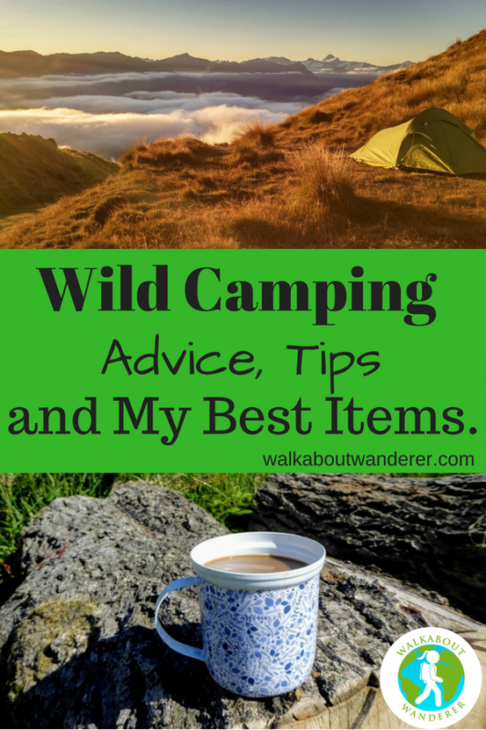 Wild Camping advice, tips and my best items by Walkabout Wanderer. 